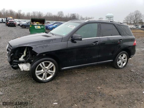 2014 Mercedes-Benz M-Class ML 350 with VIN 4JGDA5HBXEA355143, listed as a Copart auction lot 46585525 with NaN miles and Salvage Title. Bid and sale history available at carsss.com. Image 1.