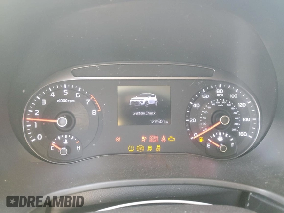 2020 Kia Soul LX with VIN KNDJ23AU1L7710702, listed as a Copart auction lot 46476045 with 122,501 mi miles and Salvage Title. Bid and sale history available at carsss.com. Image 9.