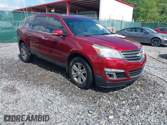 2015 Chevrolet Traverse LT z VIN 1GNKVHKD9FJ373749, wystawiony jako IAAI lot #42291335 z przebiegiem 136 558 mil mil oraz . Historia ofert i sprzedaży dostępna na DreamBid. Obrazek 1.