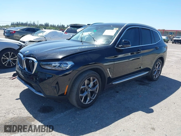 2022 BMW X3 sDrive30i with VIN WBX47DP08NN163017, listed as a IAAI auction lot 41743511 with 25,433 mi miles and . Bid and sale history available at DreamBid. Image 16.