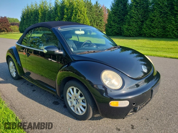2005 Volkswagen Beetle GLS with VIN 3VWCM31Y35M368133, listed as a Copart auction lot 64895155 with 70,954 mi miles and Clean title. Bid and sale history available at DreamBid. Image 1.