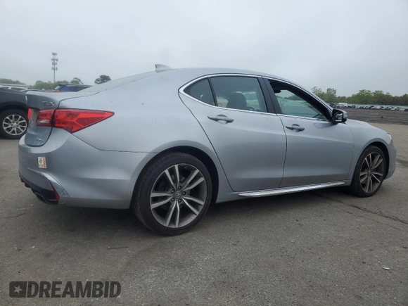 2020 Acura TLX Technology with VIN 19UUB3F44LA001126, listed as a Copart auction lot 58700805 with 49,195 mi miles and Salvage title. Bid and sale history available at DreamBid. Image 3.