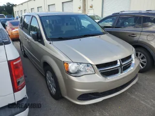 2015 Dodge Grand Caravan SE with VIN 2C4RDGBGXFR613918, listed as a Copart auction lot 75124864 with 27,822 mi miles and Salvage Title. Bid and sale history available at DreamBid. Image 4.