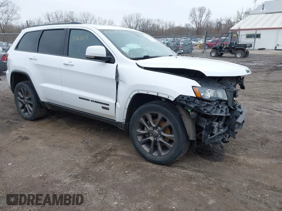 2016 Jeep Grand Cherokee Limited 75th Anniversary with VIN 1C4RJFBG5GC377529, listed as a IAAI auction lot 41961815 with 136,297 mi miles and . Bid and sale history available at DreamBid. Image 1.