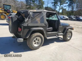 2001 Jeep Wrangler Sport with VIN 1J4FA49S51P337995, listed as a Copart auction lot 47461975 with 160,305 mi miles and Salvage Title. Bid and sale history available at carsss.com. Image 3.
