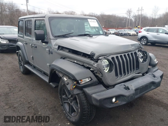 2021 Jeep Wrangler Unlimited Sport S with VIN 1C4HJXDG5MW614688, listed as a IAAI auction lot 41678964 with 89,309 mi miles. Bid and sale history available at carsss.com. Image 17.