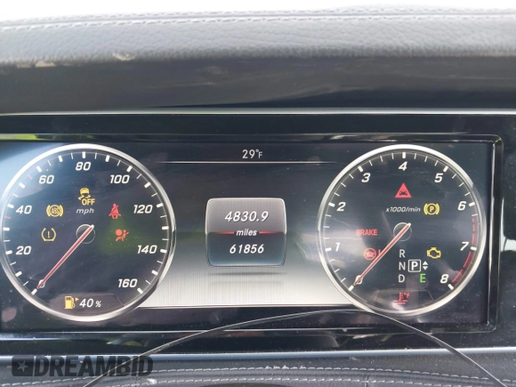 2015 Mercedes-Benz S-Class S 550 with VIN WDDUG8CB6FA069003, listed as a IAAI auction lot 41366424 with 61,856 mi miles. Bid and sale history available at carsss.com. Image 7.