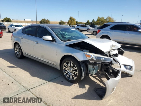 2016 Kia Cadenza Premium with VIN KNALN4D74G5209491, listed as a Copart auction lot 77173114 with 64,628 mi miles and Salvage Title. Bid and sale history available at carsss.com. Image 4.
