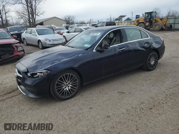 2022 Mercedes-Benz C 300 with VIN W1KAF4HB7NR061578, listed as a Copart auction lot 50004145 with 22,241 mi miles and Salvage Title. Bid and sale history available at DreamBid. Image 1.