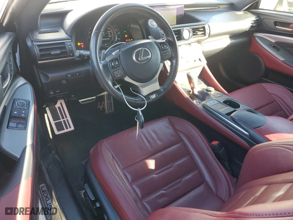 2016 Lexus RC 200t with VIN JTHHA5BC6G5003615, listed as a Copart auction lot 41572385 with 87,040 mi miles and Salvage Title. Bid and sale history available at carsss.com. Image 8.