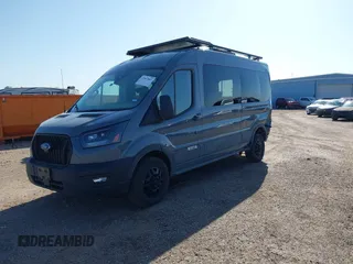 2023 Ford Transit Passenger XL with VIN 1FBAX9CG3PKB41256, listed as a IAAI auction lot 41967907 with 4,743 mi miles and . Bid and sale history available at DreamBid. Image 2.