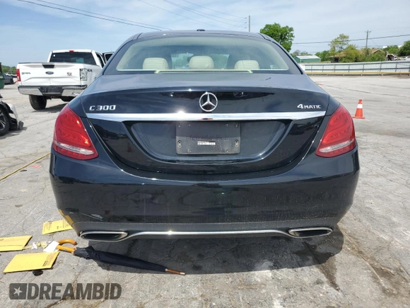 2015 Mercedes-Benz C-Class C 300 Luxury with VIN 55SWF4KB7FU064561, listed as a Copart auction lot 52489215 with 185,244 mi miles and Salvage Title. Bid and sale history available at carsss.com. Image 6.