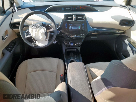 2018 Toyota Prius Two with VIN JTDKBRFU8J3058715, listed as a Copart auction lot 53636015 with 76,808 mi miles and Salvage Title. Bid and sale history available at DreamBid. Image 8.