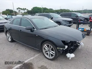 2023 Audi A4 S line Premium Plus with VIN WAUEAAF41PN008380, listed as a IAAI auction lot 41884726 with 14,585 mi miles and . Bid and sale history available at DreamBid. Image 1.