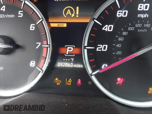 2018 Acura TLX w/A-SPEC Pkg with VIN 19UUB3F60JA003602, listed as a IAAI auction lot 41493147 with 92,060 mi miles and . Bid and sale history available at DreamBid. Image 7.