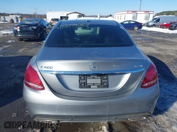 2015 Mercedes-Benz C-Class C 400 with VIN 55SWF6GB7FU018295, listed as a IAAI auction lot 41217523 with 120,822 mi miles. Bid and sale history available at carsss.com. Image 16.