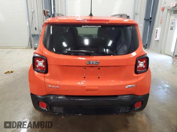 2018 Jeep Renegade Latitude with VIN ZACCJBBB3JPH01860, listed as a Copart auction lot 46614685 with 67,118 mi miles and Salvage title. Bid and sale history available at DreamBid. Image 6.
