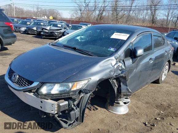 2013 Honda Civic LX with VIN 19XFB2F51DE012870, listed as a IAAI auction lot 41602499 with 120,001 mi miles and . Bid and sale history available at DreamBid. Image 18.
