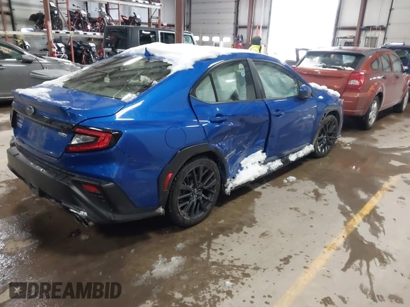 2023 Subaru WRX Premium with VIN JF1VBAF64P9808963, listed as a IAAI auction lot 41571420 with 29,372 mi miles and . Bid and sale history available at DreamBid. Image 4.
