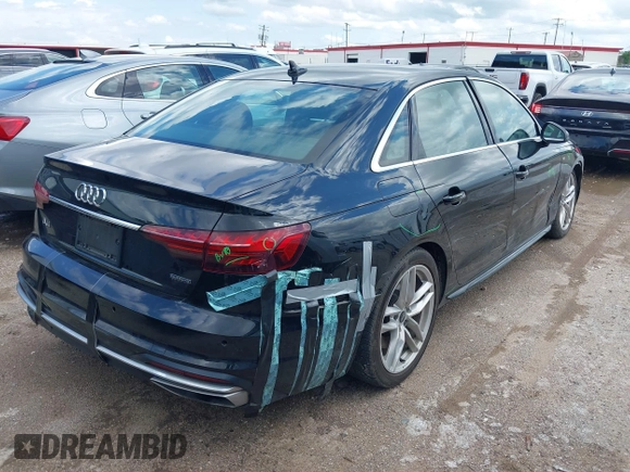 2023 Audi A4 S line Premium Plus with VIN WAUEAAF45PN016577, listed as a IAAI auction lot 42097454 with 55,676 mi miles and . Bid and sale history available at DreamBid. Image 4.
