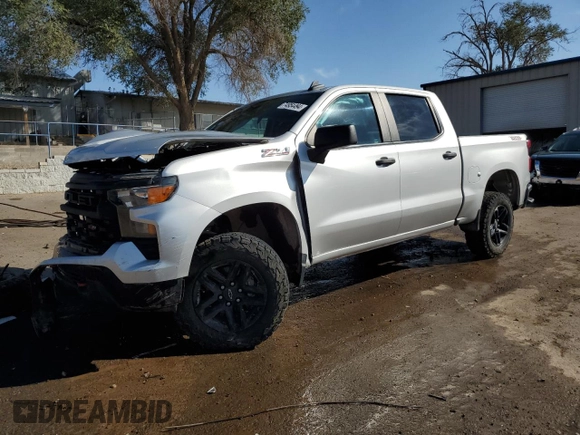 2022 Chevrolet Silverado 1500 Custom Trail Boss with VIN 3GCPDCED1NG620908, listed as a Copart auction lot 74954494 with 76,529 mi miles and Salvage Title. Bid and sale history available at DreamBid. Image 1.