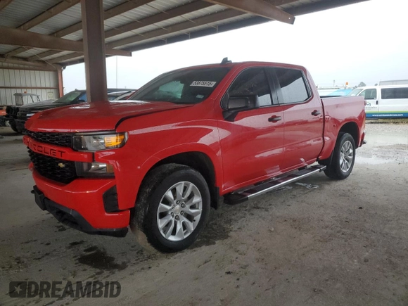 2022 Chevrolet Silverado 1500 Custom with VIN 3GCPWBEK3NG174845, listed as a Copart auction lot 53875515 with 40,868 mi miles and Salvage Title. Bid and sale history available at DreamBid. Image 1.