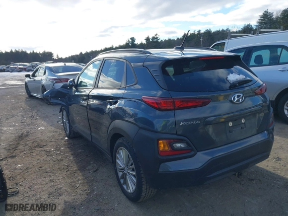 2021 Hyundai Kona SEL with VIN KM8K22AA1MU661195, listed as a IAAI auction lot 41348313 with 46,236 mi miles. Bid and sale history available at carsss.com. Image 3.