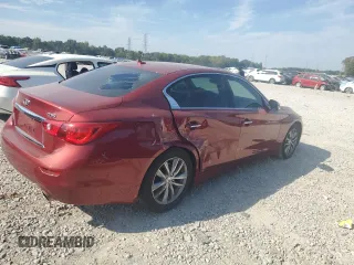 2015 Infiniti Q50 with VIN JN1BV7AP7FM340331, listed as a Copart auction lot 71218624 with 90,675 mi miles and Salvage title. Bid and sale history available at DreamBid. Image 3.