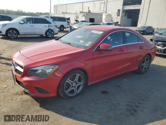 2014 Mercedes-Benz CLA 250 with VIN WDDSJ4EB3EN119961, listed as a Copart auction lot 61975675 with 116,309 mi miles and Salvage title. Bid and sale history available at DreamBid. Image 1.