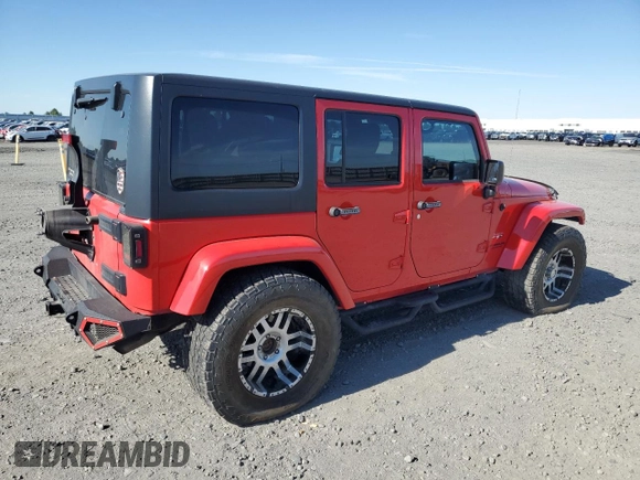 2016 Jeep Wrangler Unlimited Sahara with VIN 1C4HJWEG4GL186000, listed as a Copart auction lot 62554085 with 80,506 mi miles and Salvage title. Bid and sale history available at DreamBid. Image 3.