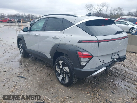 2024 Hyundai Kona Limited with VIN KM8HECA33RU040170, listed as a IAAI auction lot 42116620 with 6,810 mi miles and . Bid and sale history available at carsss.com. Image 3.