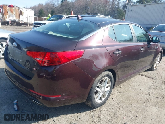 2013 Kia Optima LX with VIN 5XXGM4A78DG193265, listed as a IAAI auction lot 41940958 with 108,284 mi miles. Bid and sale history available at carsss.com. Image 4.