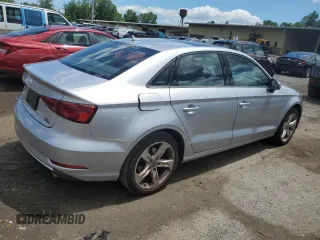 2017 Audi A3 Sedan Premium with VIN WAUB8GFF6H1073561, listed as a Copart auction lot 61051214 with 38,342 mi miles and Salvage Title. Bid and sale history available at carsss.com. Image 3.