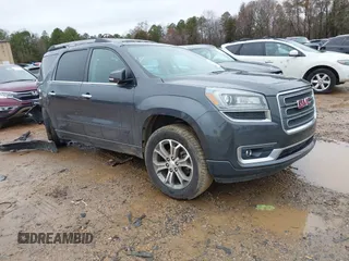 2014 GMC Acadia SLT z VIN 1GKKRRKD1EJ291455, wystawiony jako IAAI lot #41546542 z przebiegiem 161 242 mil mil oraz . Historia ofert i sprzedaży dostępna na DreamBid. Obrazek 1.