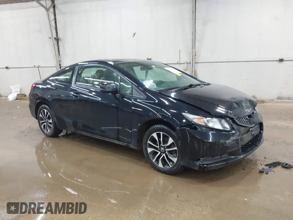 2013 Honda Civic Cpe EX with VIN 2HGFG3B82DH525350, listed as a IAAI auction lot 42129940 with 217,611 mi miles. Bid and sale history available at carsss.com. Image 1.