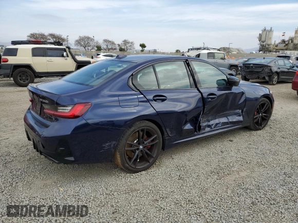 2024 BMW 3 Series M340i with VIN 3MW49FS08R8D87680, listed as a Copart auction lot 48081595 with 6,001 mi miles and Salvage Title. Bid and sale history available at carsss.com. Image 3.