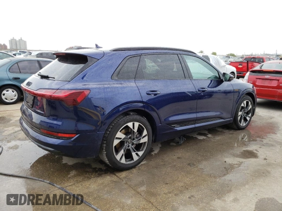 2022 Audi e-tron Premium with VIN WA1AAAGE5NB034143, listed as a Copart auction lot 43930573 with 4,484 mi miles. Bid and sale history available at carsss.com. Image 3.