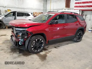 2025 Chevrolet Equinox AWD RS with VIN 3GNAXTEG9SL147115, listed as a Copart auction lot 62776095 with 13,714 mi miles and Salvage title. Bid and sale history available at DreamBid. Image 1.