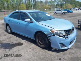 2012 Toyota Camry L with VIN 4T1BF1FK8CU522325, listed as a IAAI auction lot 41908172 with 211,143 mi miles and . Bid and sale history available at DreamBid. Image 1.