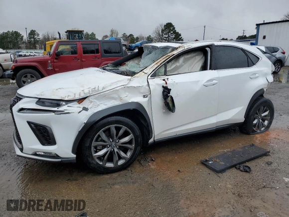 2020 Lexus NX 300 F Sport with VIN JTJSARBZ1L5019473, listed as a Copart auction lot 45130845 with Not provided miles and Salvage title. Bid and sale history available at DreamBid. Image 1.