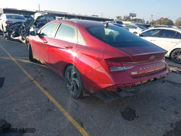2024 Hyundai Elantra SEL with VIN KMHLS4DG4RU699964, listed as a IAAI auction lot 41058567 with 27,614 mi miles. Bid and sale history available at carsss.com. Image 3.