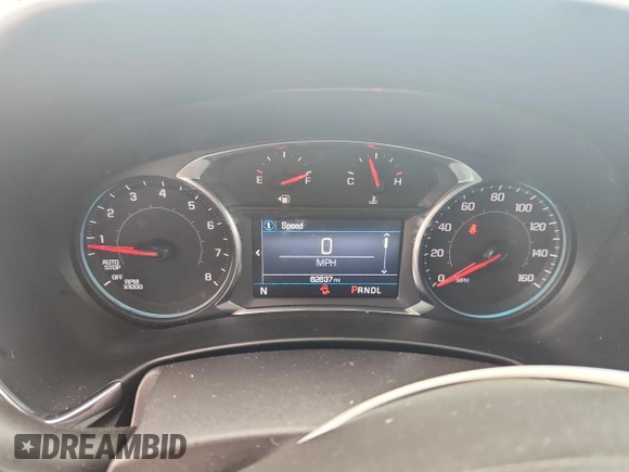 2022 Chevrolet Equinox LT with VIN 3GNAXUEV0NL240968, listed as a Copart auction lot 58982045 with 62,637 mi miles and Salvage title. Bid and sale history available at DreamBid. Image 9.