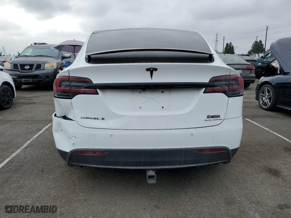 2016 Tesla Model X P90D with VIN 5YJXCAE41GF005453, listed as a Copart auction lot 76577274 with NaN miles and Clean Title. Bid and sale history available at carsss.com. Image 6.