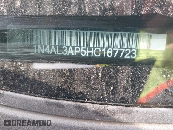 2017 Nissan Altima SV with VIN 1N4AL3AP5HC167723, listed as a IAAI auction lot 41500427 with 113,174 mi miles and . Bid and sale history available at DreamBid. Image 17.