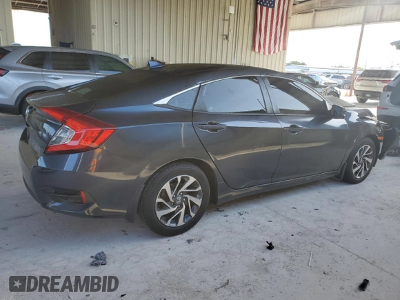 2018 Honda Civic Sedan EX with VIN 2HGFC2F7XJH564349, listed as a Copart auction lot 52791335 with 0 mi miles and Salvage Title. Bid and sale history available at carsss.com. Image 3.