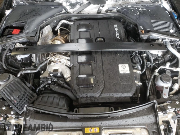 2024 Mercedes-Benz C 43 AMG with VIN W1KAF8HB9RR220405, listed as a Copart auction lot 45604455 with 3,874 mi miles and Salvage title. Bid and sale history available at DreamBid. Image 11.