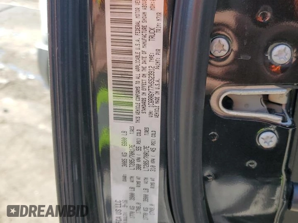2017 Ram 1500 Rebel z VIN 1C6RR6YT7HS523912, wystawiony jako Copart lot #83148244 z przebiegiem Nie podano mil oraz Szkoda całkowita • Salvage title. Historia ofert i sprzedaży dostępna na DreamBid. Obrazek 13.
