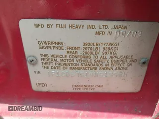 2004 Subaru Impreza RS z VIN JF1GD67514H518526, wystawiony jako IAAI lot #42478660 z przebiegiem 194 926 mil mil oraz . Historia ofert i sprzedaży dostępna na DreamBid. Obrazek 9.