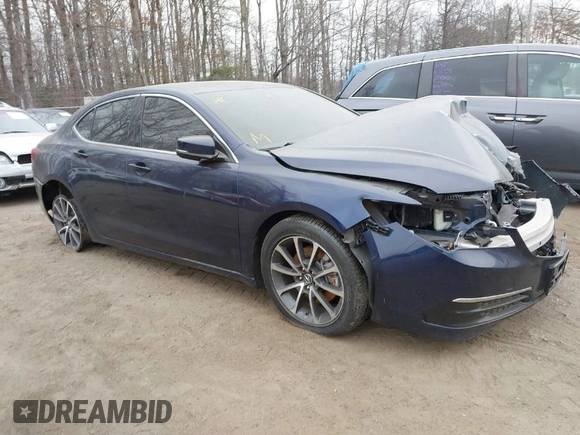 2015 Acura TLX V6 Tech with VIN 19UUB2F51FA020482, listed as a IAAI auction lot 41659296 with 71,434 mi miles. Bid and sale history available at carsss.com. Image 1.