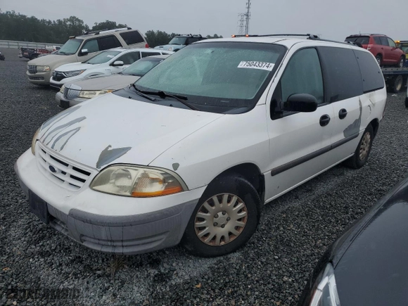2000 Ford Windstar Wagon LX with VIN 2FMZA5149YBB33171, listed as a Copart auction lot 75043374 with 116,126 mi miles and Salvage Title. Bid and sale history available at carsss.com. Image 1.